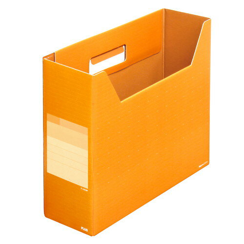 Magazine Boxes - プラス デジャヴカラーズ ボックスファイル レギュラー A4横 背幅100mm ネーブルオレンジ FL-023BF 【北海道・沖縄・離島配送不可】