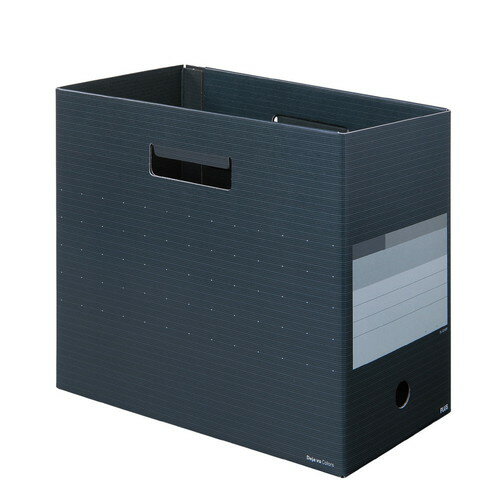 Magazine Boxes - プラス デジャヴカラーズ ボックスファイル ワイド A4横 背幅160mm チャコールグレイ FL-024BF 【北海道・沖縄・離島配送不可】
