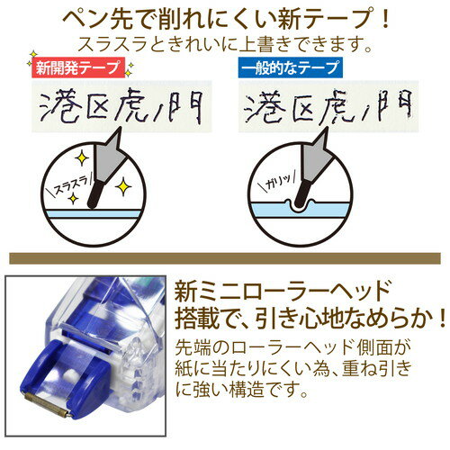 【メール便発送】プラス 修正テープ ホワイパースライド ポップカラー 本体 5mm ブルー BL WH-115 3