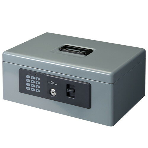 プラス 電子ロック 手提金庫 M A4 グレー CB-020HL 【北海道・沖縄・離島配送不可】
