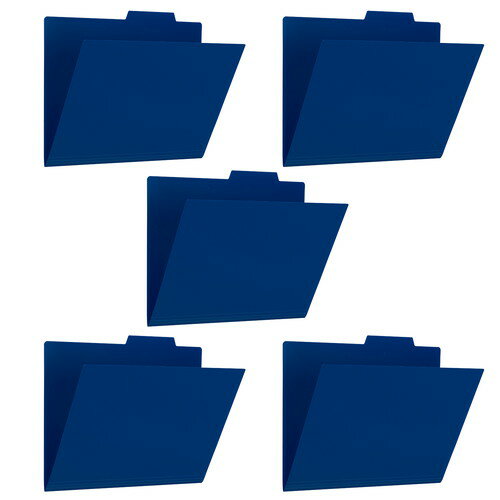 プラス PP個別フォルダー＋ A4横 ネイビー 5枚 FL-161IF 【北海道・沖縄・離島配送不可】