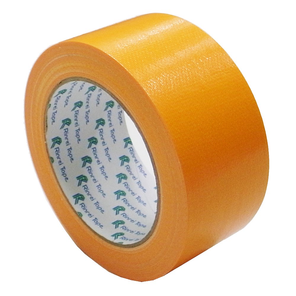 リンレイテープ カラー 布粘着テープ #384 幅50mm 長さ25m オレンジ 【北海道・沖縄・離島配送不可】