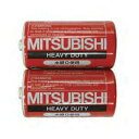 三菱(赤)マンガン乾電池単2(2P)R14P/2S 〔まとめ買い10個セット〕 36-300【北海道・沖縄・離島配送不可】