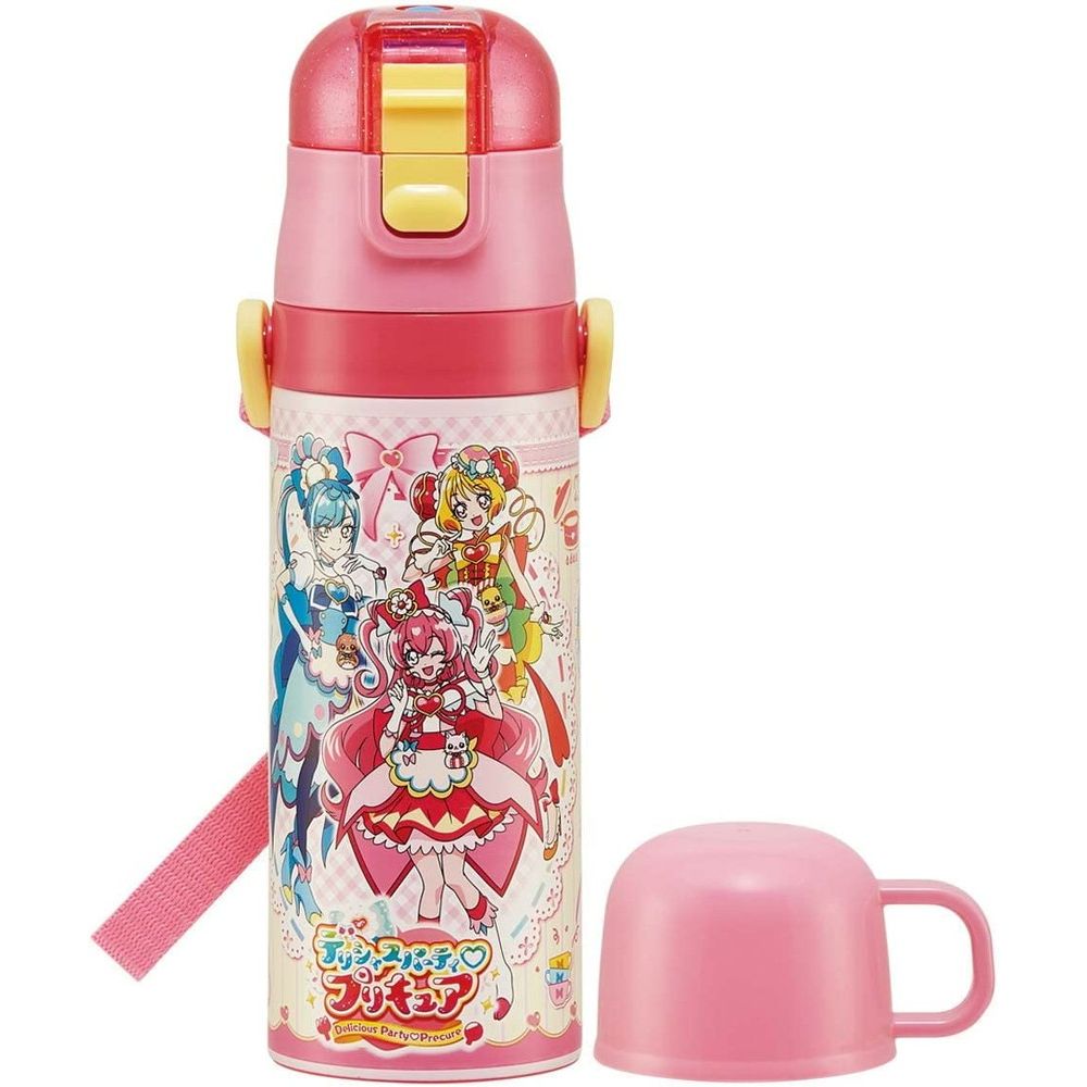 〔2個セット〕スケーター 子供用 2WAY ステンレス水筒 コップ付き 430ml デリシャス プリキュア SKDC4-A 