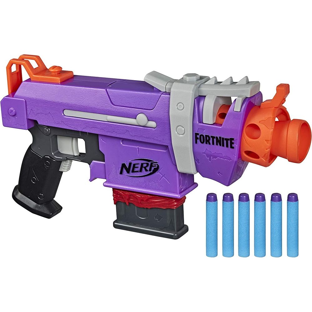 ナーフ フォートナイト Fortnite SMG-E エリートシリーズ サブマシンガン型レプリカ ブラスター ダーツクリップ6本 6本の公式ナーフエリートダーツ付き E8977 正規 【北海道・沖縄・離島配送不可】