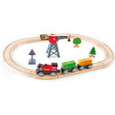 Hape(ハペ) 電池ではしる!かもつ列車レールセット 男女子両用 マルチカラー E3731 知育玩具 3歳以上 【北海道・沖縄・離島配送不可】