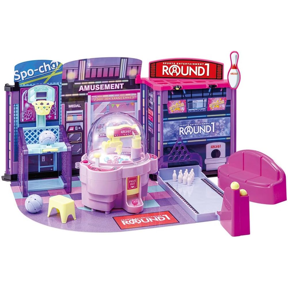 タカラトミー リカちゃん にぎやかイルミクレーンみんなでいこうよラウンドワン 着せ替え おままごと おもちゃ 3歳以上 (人形別売) 【北海道・沖縄・離島配送不可】