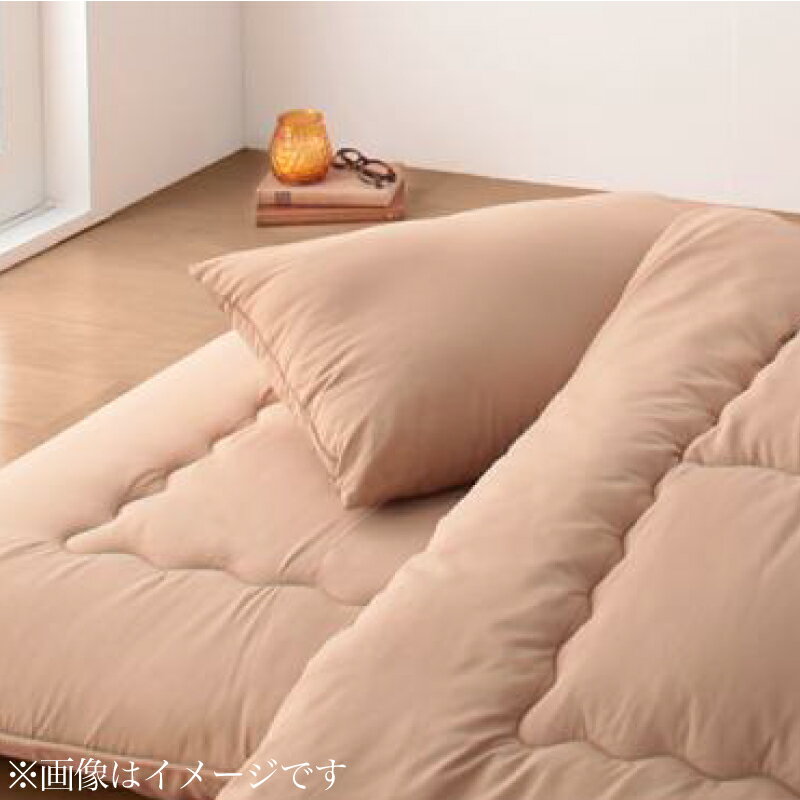 ボリューム布団6点セット〔FLOOR〕フロア 高反発タイプ セミダブル ブラウン 【北海道・沖縄・離島配送不可】