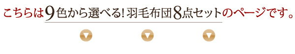 9色から選べる！羽毛布団シリーズ グースタイプ 8点セット ベッドタイプ セミダブル サイレントブラック