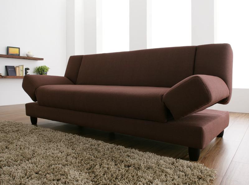 カウチソファベッド〔Lutas〕ルータス アイボリー【北海道・沖縄・離島配送不可】