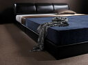 モダンデザイン フロアベッド 〔MAD〕マッド 〔スタンダードポケットコイルマットレス付き〕 セミダブル 〔マットレス色〕ブラック 【北海道・沖縄・離島配送不可】(3)