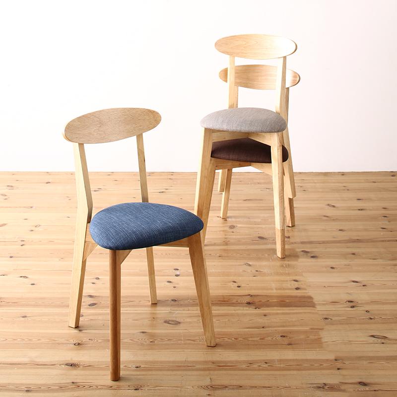 1Kでも置ける 横幅68cm コンパクトダイニングシリーズ 〔idea〕イデア ダイニングチェア単品 〔脚部〕ナチュラル 〔座面色〕ブラウン 【北海道・沖縄・離島配送不可】