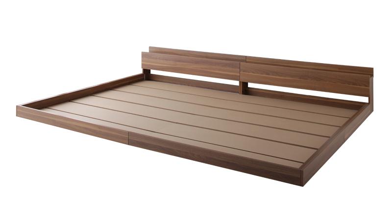 〔組立設置料込み〕大型モダンフロアベッド 〔ENTRE〕アントレ 〔ベッドフレームのみ・マットレスなし〕 ワイドK240(SD×2) 〔フレーム色〕ブラック 【北海道・沖縄・離島配送不可】