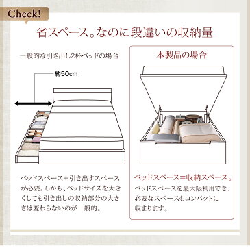 国産 跳ね上げ収納ベッド 〔Regless〕リグレス 〔薄型スタンダードボンネルコイルマットレス付き〕 横開き セミダブル 深さラージ 〔フレーム色〕ナチュラル【代引不可】【北海道・沖縄・離島配送不可】