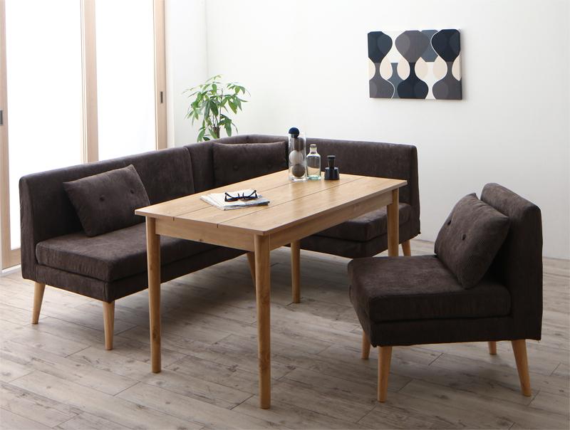 〔組立設置料込み〕北欧デザイン ソファリビングダイニングシリーズ 〔SLIVE〕スライブ 4点セット(テーブルW115+2Pサイズソファ1脚+右アームソファ1脚+1Pサイズソファ1脚) 〔ソファ色〕グレー 【北海道・沖縄・離島配送不可】