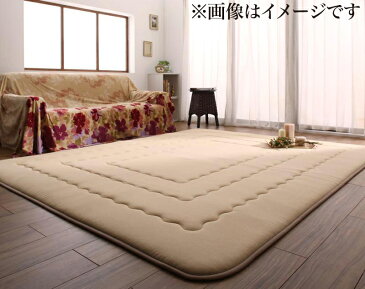 ふっくらボリューム 日本製 マイクロファイバー 水彩タッチ 花柄デザインこたつ布団 〔Amabel〕アマベル こたつ敷き布団単品 190×260cm ベージュ【代引不可】【北海道・沖縄・離島配送不可】