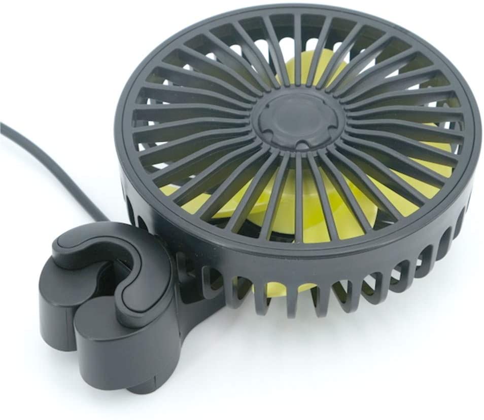 USB 扇風機 汎用 車載 車内 サーキュレーター ファン ヘッドレスト USB電源 静音 首振り アクセサリー 熱中症対策 便利 アイテム グッズ 12v カー用品【くるま】