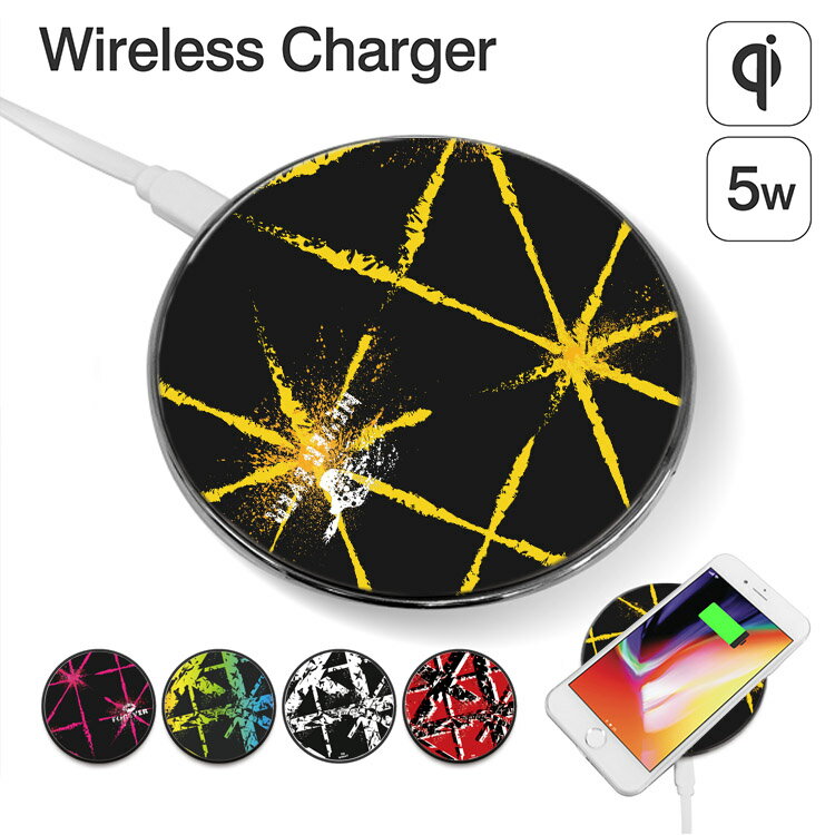 ワイヤレス スマホ 充電器 ワイヤレス充電器 ガラス スマホ充電器 モバイル充電器 スマートフォン充電器 ( iphone iphone8 iphoneX iphone8Plus アイフォン Galaxy S8 S7Edge ギャラクシー ) Qi Qi充電 Qi充電器 かわいい スマホケース デザイン手帳 【グローバル】