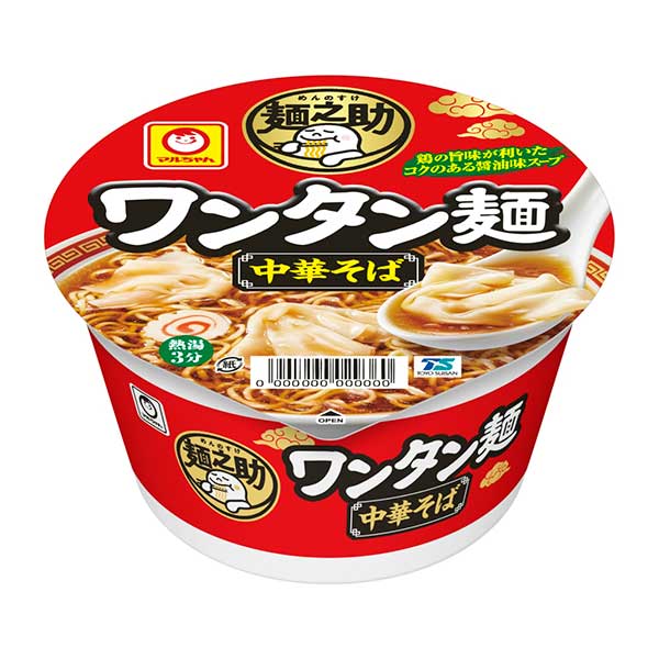 マルちゃん 麺之助 ワンタン麺 中華そば 91g×12個入り(1ケース)（KT） 東洋水産