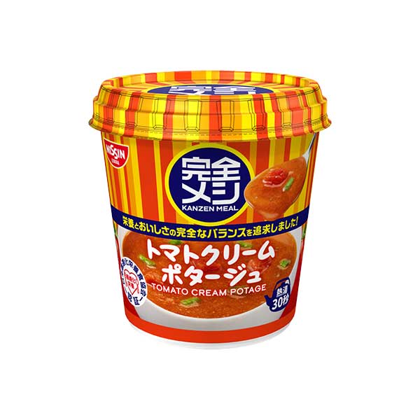 無料 日清 完全メシ トマトクリームポタージュ 49g×6個入×3ケース 発売日：2023年9月4日