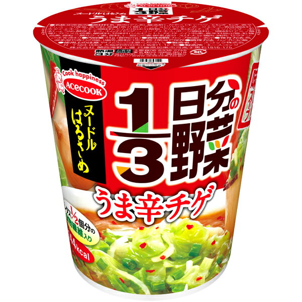 エースコック ヌードルはるさめ 1／3日分の野菜 うま辛チゲ 44g×6個入り×6箱 (計36個) (KT) 1