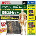 バンテリンコーワサポーター 腰椎コルセット ブラック大きめLサイズ
