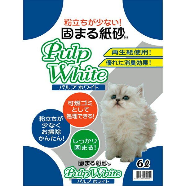 ※期間限定品のため、メーカー在庫によってはお届けできない場合があります。予めご了承ください。 ※配送センター出荷のため代金引換はご利用いただけません。 ※お取り寄せ商品です。在庫状況により発送まで1週間程度かかる場合がございます。 ※商品は当社指定業者にて発送いたします。 ※複数の商品をご注文いただいた際、発送元が異なる場合は、別送となります。 ※配送センター出荷のため納品書などは同梱されておりません。 ●商品の改訂により商品のデザイン、パッケージに記載されている内容と異なる場合があります。 【商品特長】 ●吸収性の高い再生パルプを使用した固まる流せる紙砂です。 【使用方法】 1．猫の身体に合ったトイレ容器に7cm〜10cmの厚さに敷いてください。 2．オシッコで固まった部分だけをスコップ等で取り除き、同量の砂を補充してください。 3．固まりは燃えるゴミとして処理してください。 【商品区分】 ペット用品 【内容量】 6L×7個 【表示成分】 再生パルプ、植物性粘着剤、無機充填剤、等 【製造販売元】 新東北化学工業（株）お客様相談室 03-6908-1550 [受付時間] 9：00〜17：00　［定休日］土・日曜日 【広告文責】 株式会社富士薬品 0120-51-2289