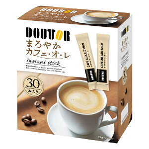 ドトールコーヒー まろやかカフェ・オ・レ インスタントスティック 30本入り×6箱(1ケース)(KK)