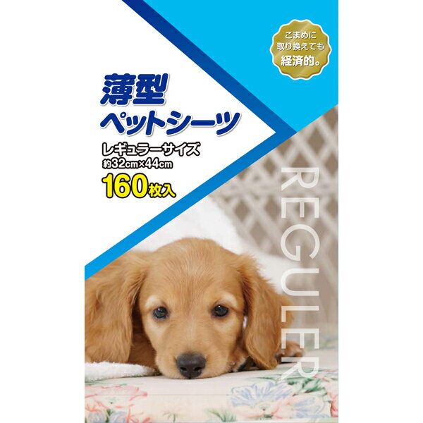 コーチョー 薄型ペットシーツレギュラー160枚×4パック(1ケース)（JP）