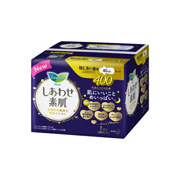 ロリエエフ しあわせ素肌400 特に多い夜用羽つき 7個入×16パック(計112個) 花王KO