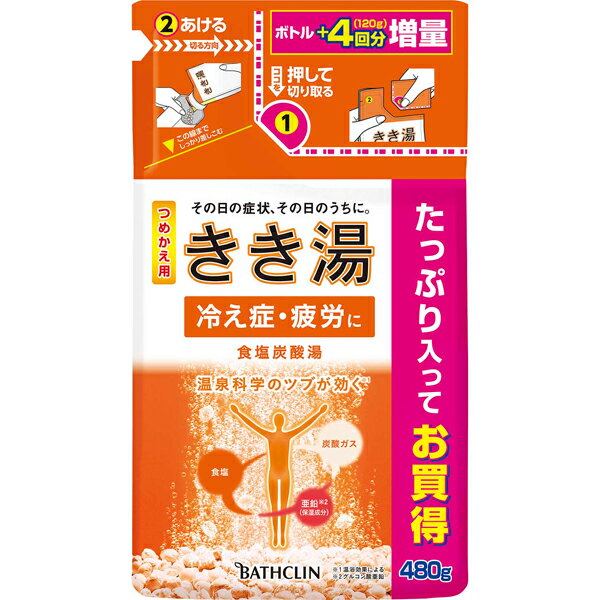 きき湯 食塩炭酸湯 つめかえ用 480g (医薬部外品)