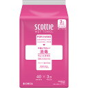 【指定医薬部外品】スコッティ ウェットタオル 消毒 ノンアルコールタイプ 40枚 3コパック×3個(SH)