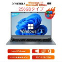 【当店オススメ】VETESA 新品 ノートパソコン ノートPC Microsoft Office搭載 Win11搭載 Intel Celeron メモリ 8GB SSD 256GB 15.6型 10キー 日本語キーボード Q5L