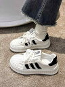 スニーカー レディース 厚底 フラット シューズ 白 黒 バイカラー モノトーン 学生 通学 韓国風 キャンバス 紐あり レースアップ かわいい レトロ ローカット ゴム おしゃれ