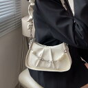 ショルダーバッグ ハンドバッグ レディース かわいい 2way バッグ チェーン パール 韓国風 ミニバッグ 黒 白 無地 手提げ 斜めがけ 肩がけ カバン バック 小さい パーティー 巾着風 個性的 おしゃれ 鞄 かばん