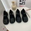 ローファー レディース パンプス 黒 無地 光沢 マット 艶あり 艶なし ラウンドトゥ 厚底 レトロ かわいい ガーリー PUレザー 合皮 靴 くつ ストラップ スリッポン 歩きやすい 履きやすい 韓国風 ベルト 太ヒール