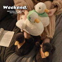 スリッパ もこもこ ルームシューズ 室内 サンダル アヒル あひる 鳥 かわいい 暖かい ふわふわ 個性的 ボア 黒 白 無地 ユニーク 屋内 シューズ くつ 靴 秋 冬 モコモコ あたたかい 部屋着 動物 スカーフ付 女性用 プレゼント ギフト