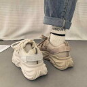 スニーカー かわいい 厚底 シューズ レディース 韓国風 ゴツい ベージュ カーキ ダッドスニーカー ハイテクスニーカー シンプル おしゃれ ニュアンスカラー 紐あり スポーツ 運動 靴 くつ クツ おしゃれ カジュアル 女子 メッシュ 通気性