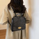 リュック レディース 小さめ 四角 A4 ランドセル バックパック 韓国風 レトロ かわいい まだら 模様 リュックサック カジュアル 黒 茶色 オレンジ 推し活 バッグ 学生 通学 スクールバッグ PUレザー 革 柔らかい 鞄 カバン スクエア型(4)