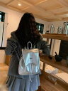 リュック レディース 巾着型 かわいい バックパック 大容量 縦型 A4 学生 通学 スクールバッグ 黒 シルバー 白 ピンク 無地 PUレザー 革 鞄 カバン かぶせ 個性的 バック リュックサック 1泊 旅行 ママ カバン ソフトレザー 柔らかい