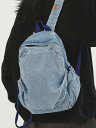 リュック バッグパック 鞄 肩掛け 2way 手提げ バッグ レディース 女性用 無地 A4 チャック ポケット かわいい デニム 多収納 大容量 学生 10代 20代 おしゃれ かっこいい 個性的 存在感 主役級 カジュアル ワンサイズ 韓国系 通学