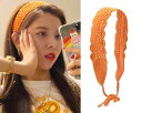 ヘアバンド ヘアアクセサリー カチューシャ 小物 アクセサリー レディース 女性用 ニット オールシーズン カジュアル シンプル オレンジ デート お出かけ こなれ感 おしゃれ かわいい 韓国系 オルチャン 普段使い 20代 フリーサイズ フェミニン