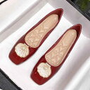 パンプス レディースシューズ ミュール シック スクエアトゥ 女性用 きれいめ パール 多用途 フラット 大きいサイズ 小さいサイズ かわいい 仕事 学校 通学 お出かけ 女子会 デート ローヒール レッド ブラック ピンク フラットシューズ