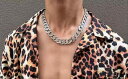キラキラ ラインストーン キューバ チェーン ネックレス ブレスレット メンズ ヒップ ホップ HIPHOP 個性的 アクセサリー ジュエリー 男性 シルバー ...