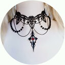 ネックレス アクセサリー ジュエリー ペンダント レディース ストーン イミテーション 黒 十字架 クロス チェーン レース 春夏 秋 冬 個性的 高級感 ヨーロピアン調 パーティー 二次会 結婚式 きれいめ エレガント おしゃれ 豪華 ゴージャス