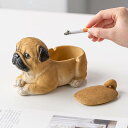 灰皿 装飾品 パーソナリティ 北欧スタイル 動物 寝そべり犬 犬 立体的 おしゃれ 卓上灰皿 インテリア 面白い 可愛い ユニーク 来客用 カバーあり インテリア 小物 かわいい ブラウン カーキ アッシュトレイ 雑貨
