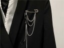 ロング チェーン カラー ブローチ ピン スーツ ジャケット アクセサリー 多用途 コサージ タッセル コサージュ 男性 女性 かわいい おしゃれ きれいめ お...