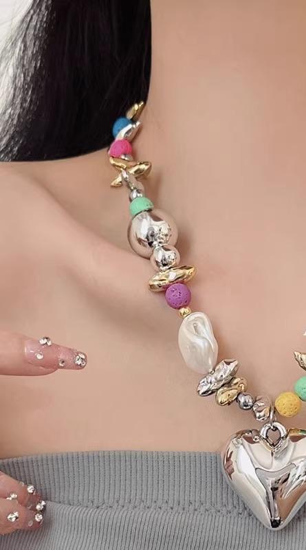 ペンダント ネックレス ペンダントトップ アクセサリー 女性用 レディース シルバー ハート ストーン ..