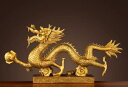 オブジェ オーナメント 置き物 インテリア雑貨 小物 ドラゴン 竜 龍 辰 干支 十二支 縁起物 風水 開運祈願 招福 厄除け お守り 高級感 存在感 おしゃれ お洒落 個性的 リビング 玄関 デスクトップ プレゼント ギフト 贈り物 ゴールド 金