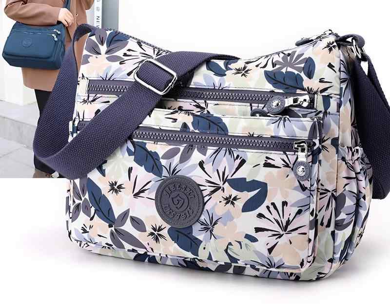 ショルダーバッグ 斜め掛けバッグ レディース 女性用 ブルー パープル グリーン ライトブルー 花柄 ファスナー 大容量 シンプル 多機能 やわらかい 仕切り ポケット スマホ カジュアル デイリー 通勤 通学 デート 旅行 レジャー かわいい おしゃれ